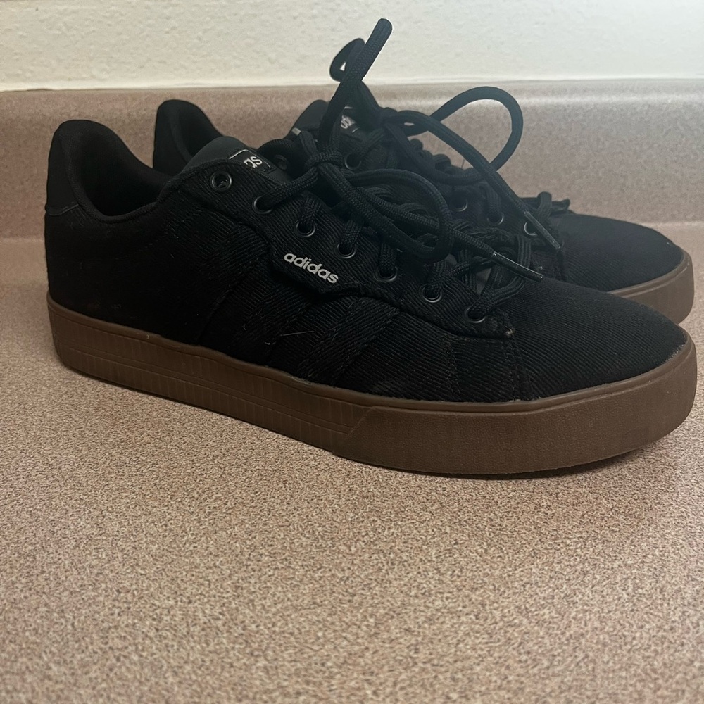 adidas Men's Black Sneakers with Brown Sole